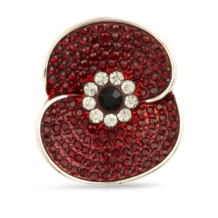 Buckley Crystal Poppy Brooch Marks And Spencer Flash Sales 