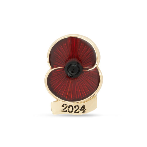 2024 Dated Gold Tone Poppy Lapel Pin