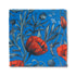 Ornate Poppies Large Plisse Blue Lightweight Scarf