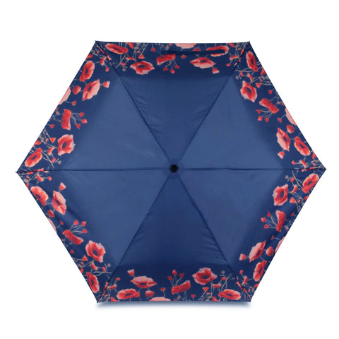 Poppy Field rPET Compact Umbrella