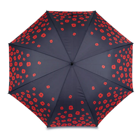 Falling Poppies rPET Golf Umbrella