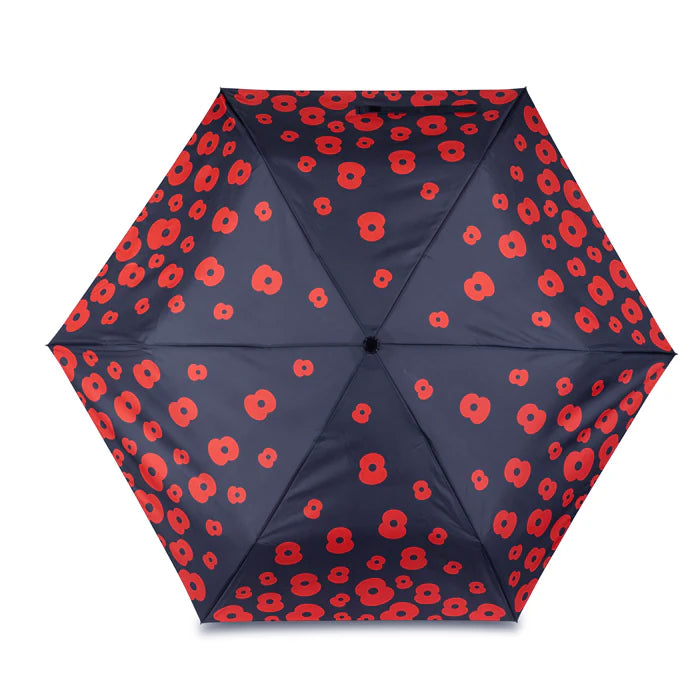 Falling Poppies rPET Compact Umbrella