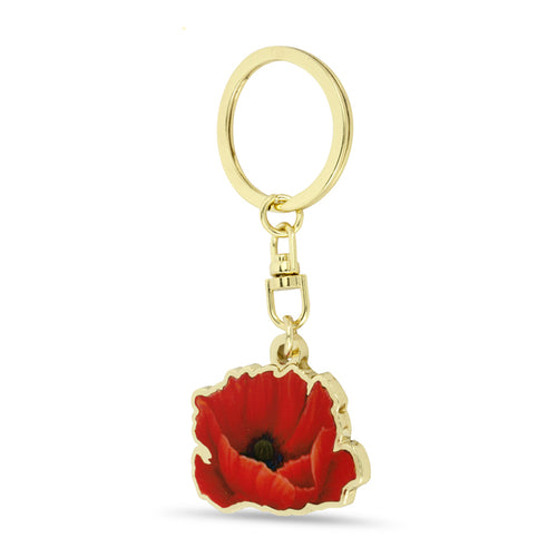 Tumbling Poppies Keyring