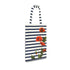 Nautical Stripe and Poppy Tote Bag