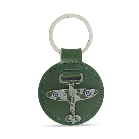 Spitfire Camouflage Leather Keyring