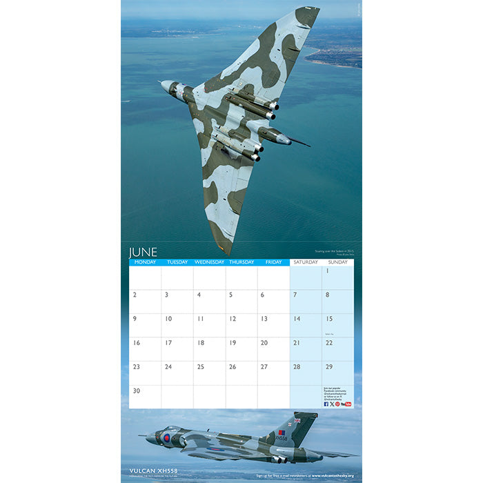 Vulcan XH558 Calendar 2025