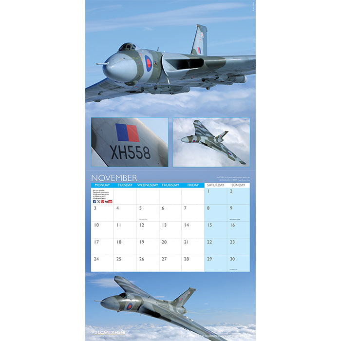 Vulcan XH558 Calendar 2025