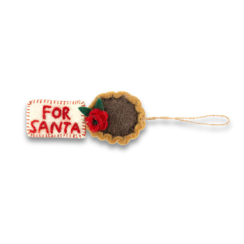 Mince Pie for Santa Poppy Felt Christmas Decoration