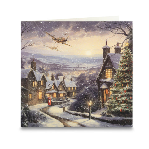 Spitfire at Christmas Cards - Pack of 10