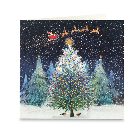 Santa on Christmas Eve Christmas Cards - Pack of 10