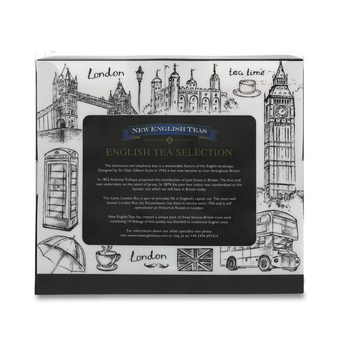 English Sights Tea Tins Gift Set: Traditional English Tea