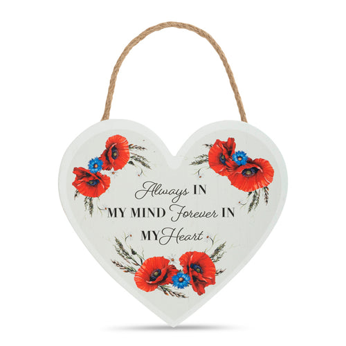 Always in My Heart Poppies and Cornflowers Plaque