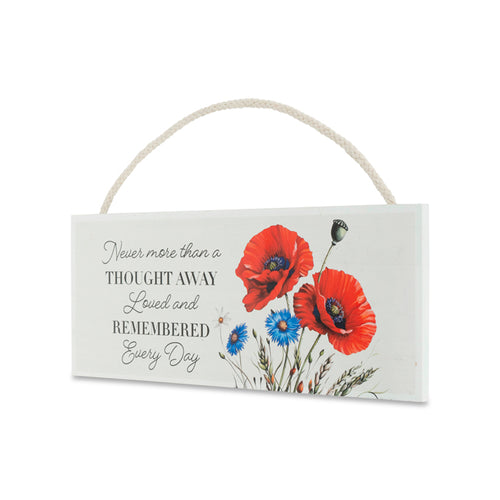 Loved and Remembered Poppies and Cornflowers Plaque