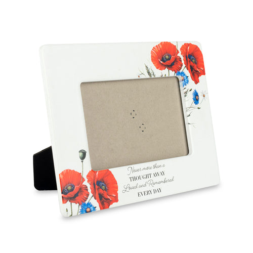 Loved and Remembered Poppies and Cornflowers 6" x 4" Photo Frame