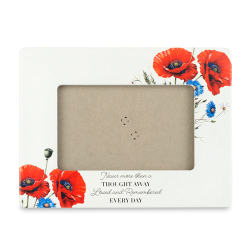 Loved and Remembered Poppies and Cornflowers 6" x 4" Photo Frame