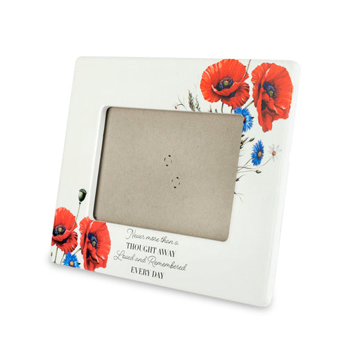 Loved and Remembered Poppies and Cornflowers 6" x 4" Photo Frame