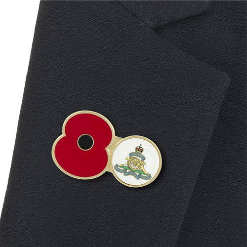 Service Poppy Pin Royal Artillery