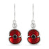 Poppy Drop Silver Tone Earrings