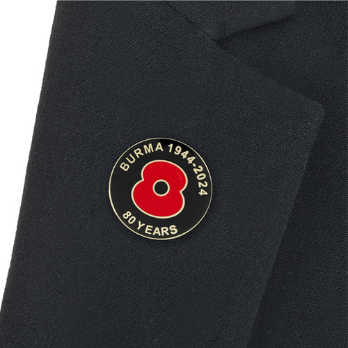 Burma 80 Years Poppy Pin