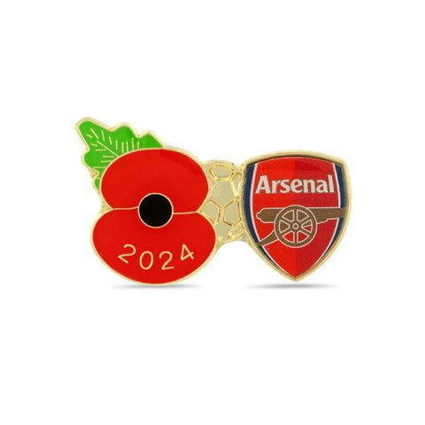 Arsenal Poppy Football Pin 2024