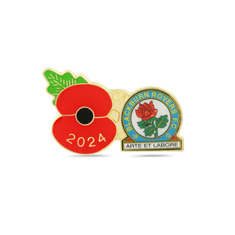 Blackburn Rovers Poppy Football Pin 2024