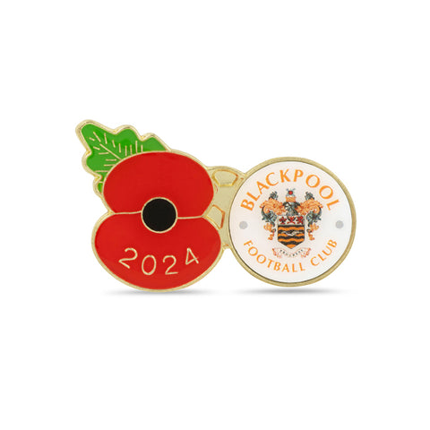 Blackpool Poppy Football Pin 2024