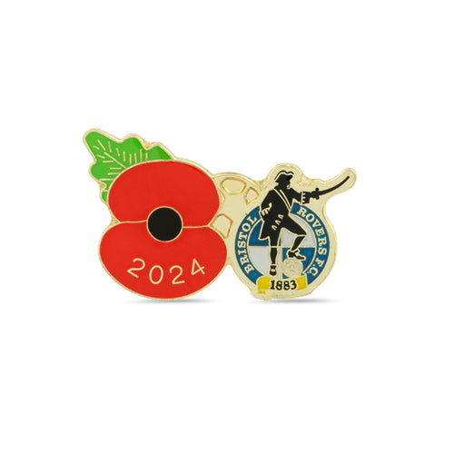 Bristol Rovers Poppy Football Pin 2024