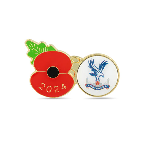 Crystal Palace Poppy Football Pin 2024