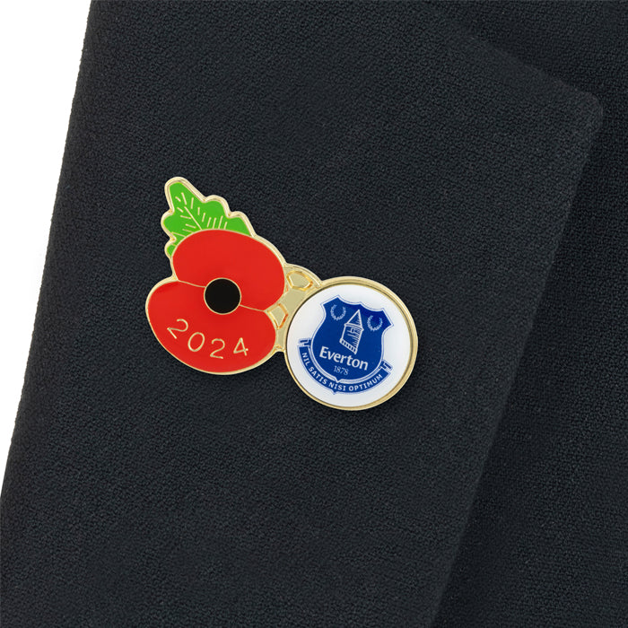 Everton Poppy Football Pin 2024