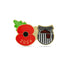 Grimsby Town Poppy Football Pin 2024