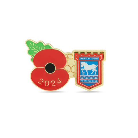 Ipswich Town Poppy Football Pin 2024