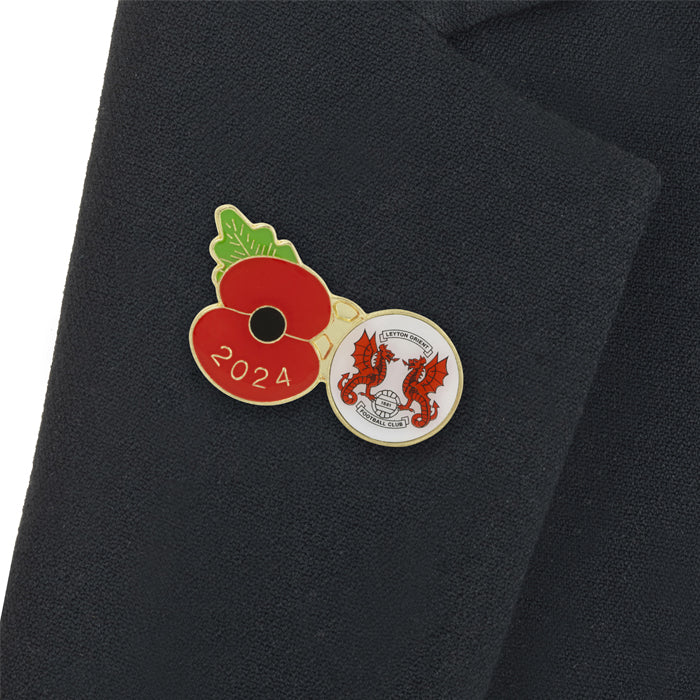 Leyton Orient Poppy Football Pin 2024