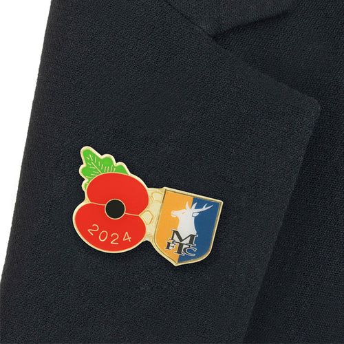 Mansfield Town Poppy Football Pin 2024