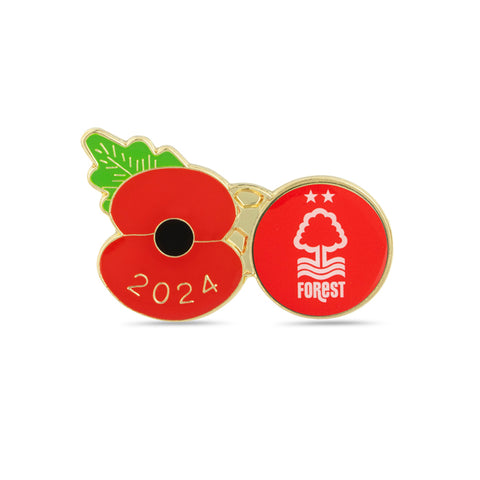 Nottingham Forest (Red) Poppy Football Pin 2024