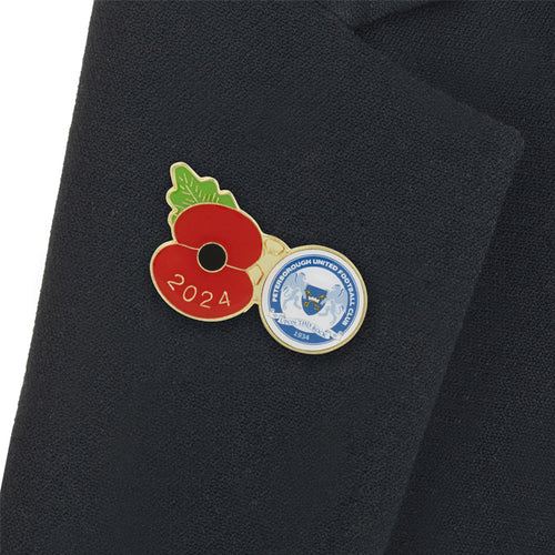 Peterborough United Poppy Football Pin 2024