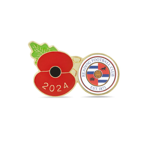 Reading Poppy Football Pin 2024