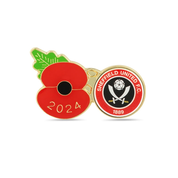 Sheffield United Poppy Football Pin 2024