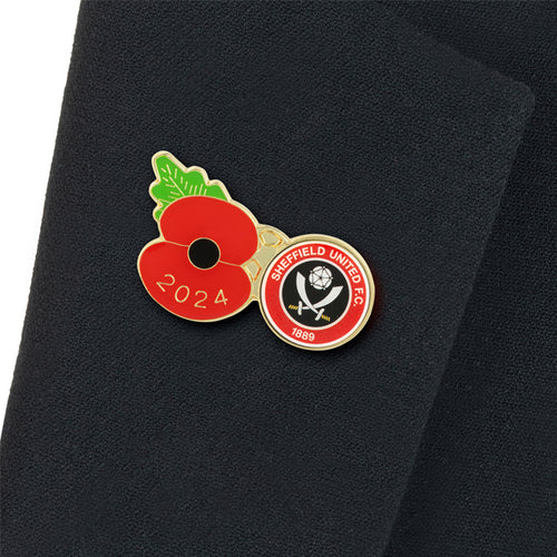 Sheffield United Poppy Football Pin 2024