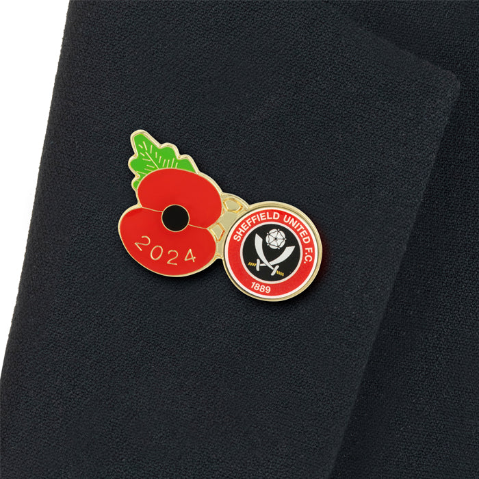 Sheffield United Poppy Football Pin 2024