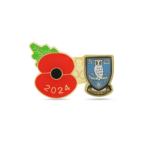 Sheffield Wednesday Poppy Football Pin 2024