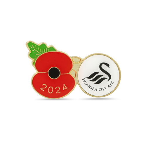 Swansea City Poppy Football Pin 2024