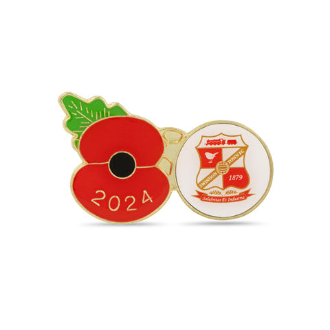 Swindon Town Poppy Football Pin 2024