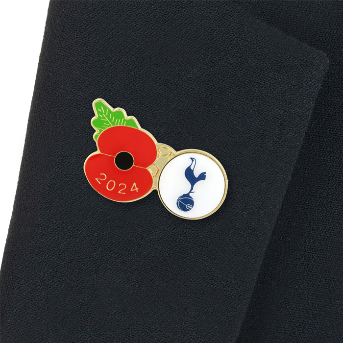Tottenham Hotspur Poppy Football Pin 2024