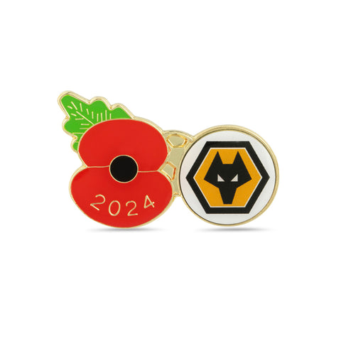 Wolverhampton Wanderers Poppy Football Pin 2024