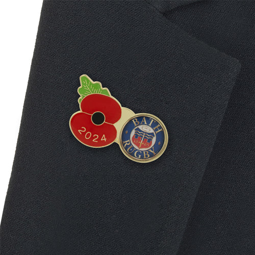 Bath Poppy Rugby Pin 2024