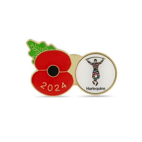 Harlequins Poppy Rugby Pin 2024