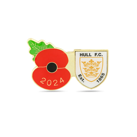 Hull FC Poppy Rugby Pin 2024