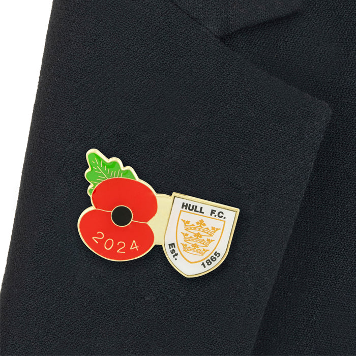 Hull FC Poppy Rugby Pin 2024