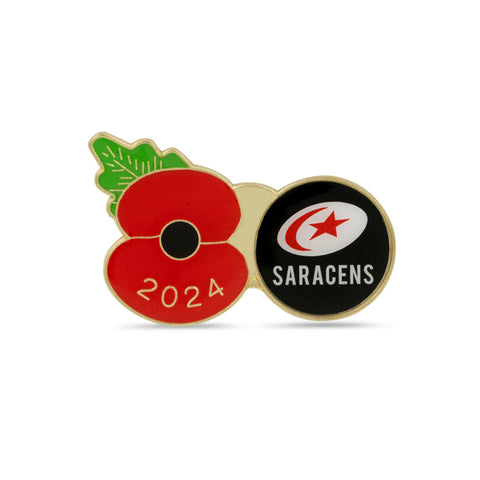 Saracens Poppy Rugby Pin 2024