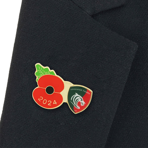 Leicester Tigers Poppy Rugby Pin 2024